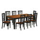 9 Pc Dinette Set With A Dining Table And 8 Dining Chairs In Black And Cherry By East West Furniture | Dining Sets | Modishstore - 2