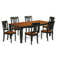 7 Pc Kitchen Table Set With A Dining Table And 6 Kitchen Chairs In Black And Cherry By East West Furniture | Dining Sets | Modishstore - 2