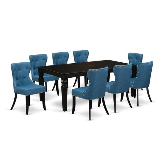 A Dining Room Table Set Of 8 Excellent Parson Dining Chairs And Dining Tables By East West Furniture | Dining Sets | Modishstore
