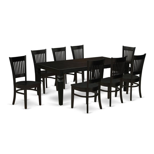 Dining Table - Table Leg Dining Chairs LGVA9 - BLK - W By East West Furniture | Dining Sets | Modishstore