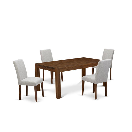 5Pc Dining Set Offers A Dinette Table And 4 Parsons Dining Room Chairs By East West Furniture | Dining Sets | Modishstore