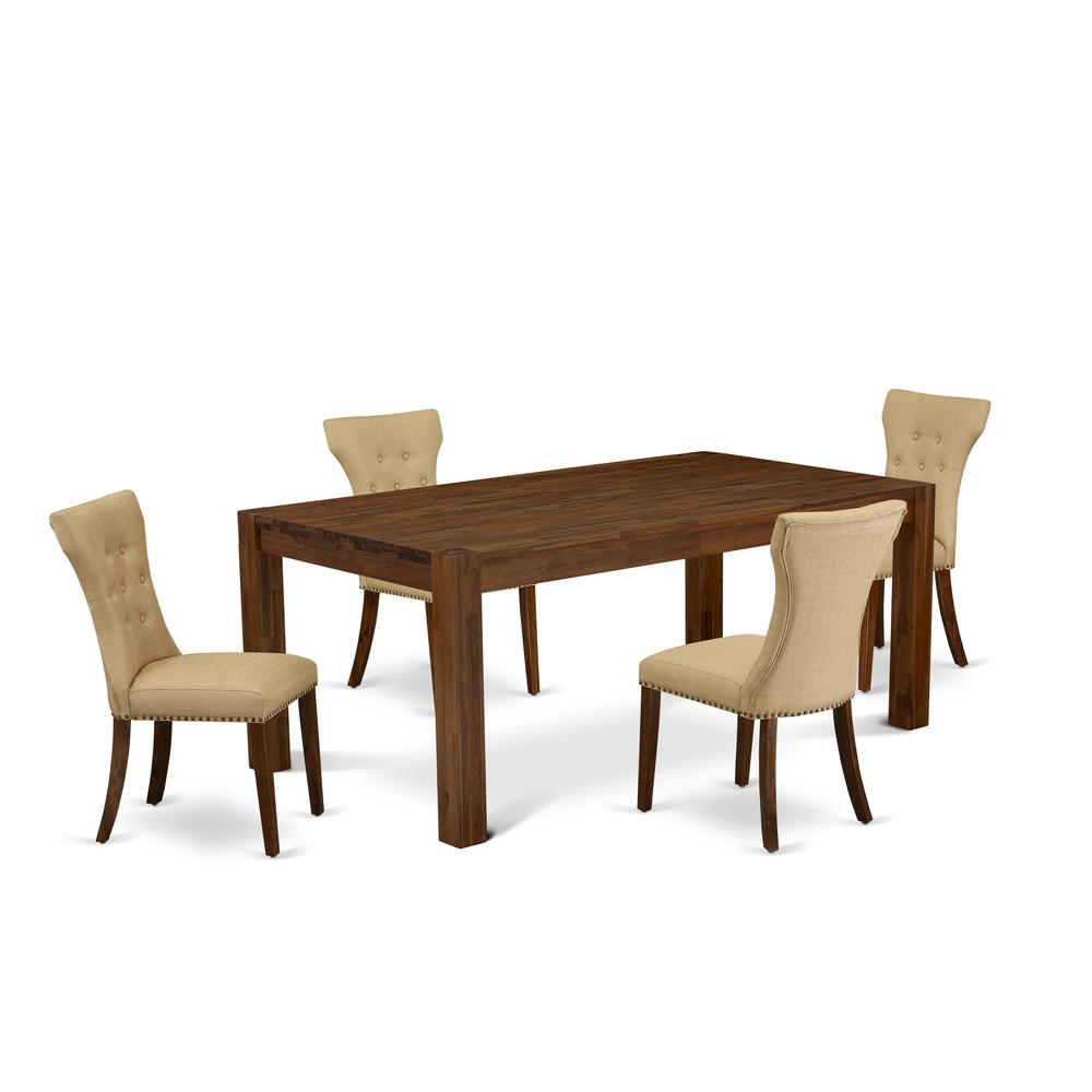 5-Piece Dining Room Set- 4 Dining Chairs And Dining Tables By East West Furniture | Dining Sets | Modishstore - 4