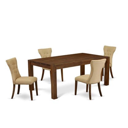 5-Piece Dining Room Set- 4 Dining Chairs And Dining Tables By East West Furniture | Dining Sets | Modishstore - 4