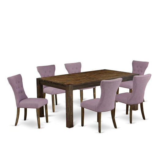 7-Piece Dining Room Table Set- 6 Kitchen Chairs And Dining Tables By East West Furniture | Dining Sets | Modishstore