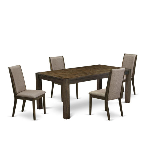 5-Pc Modern Dining Table Set- 4 Upholstered Dining Chairs And Dining Tables By East West Furniture | Dining Sets | Modishstore