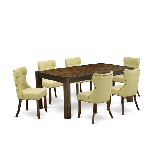 7-Piece Dining Room Table Set- 6 Dining Chair And Dining Tables By East West Furniture | Dining Sets | Modishstore