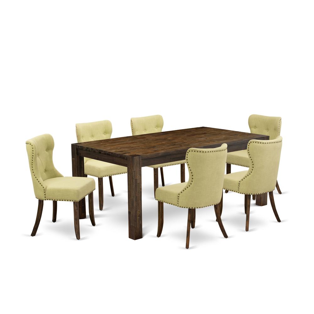 7-Piece Dining Room Table Set- 6 Dining Chair And Dining Tables By East West Furniture | Dining Sets | Modishstore