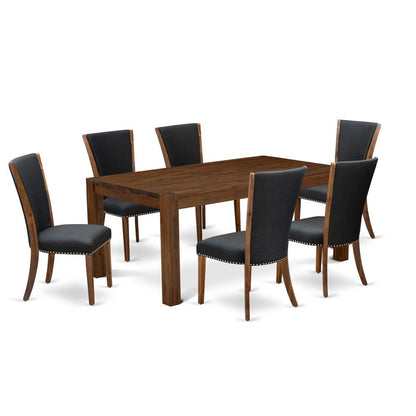7-Pc Dining Room Table Set- 6 Kitchen Parson Chairs Dining Tables By East West Furniture | Dining Sets | Modishstore - 4