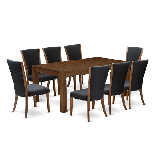 9Pc Dinette Set Contains A Wood Table And 8 Parsons Dining Chairs And Dining Tables By East West Furniture | Dining Sets | Modishstore