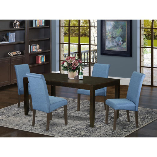 Dining Room Set Cappuccino LYBA5-CAP-21 By East West Furniture | Dining Sets | Modishstore