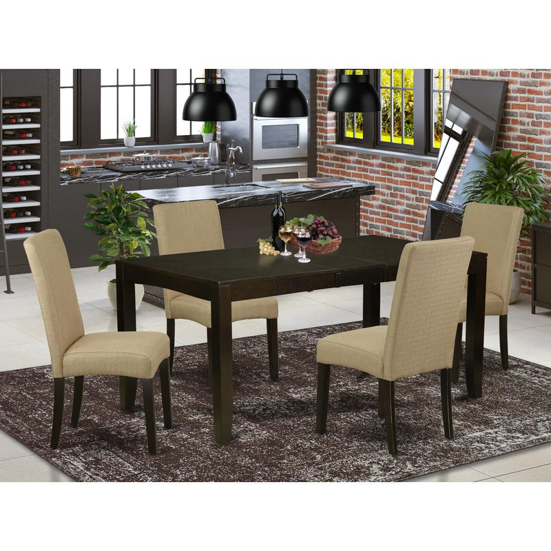 Dining Room Set Cappuccino LYDR5 - CAP - 03 By East West Furniture | Dining Sets | Modishstore