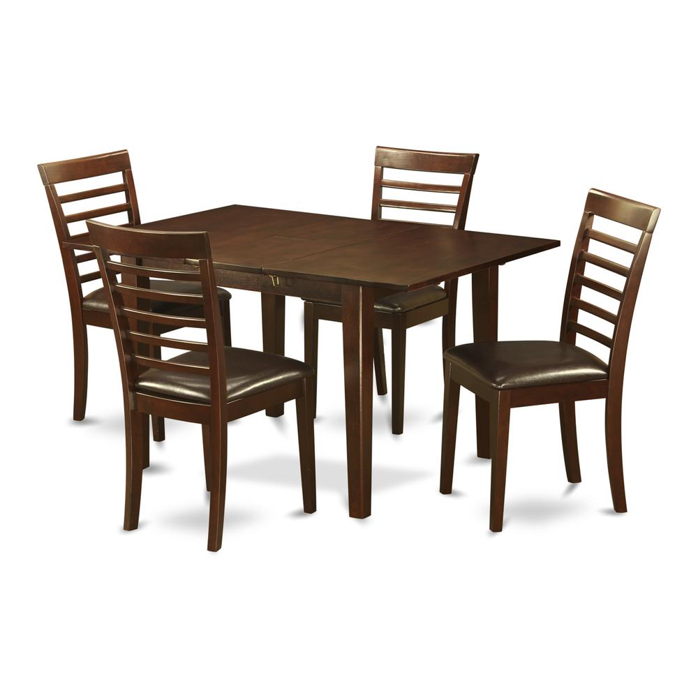 5 Pc Kitchen Dinette Set-Small Dining Tables And 4 Dining Chairs By East West Furniture | Dining Sets | Modishstore - 2
