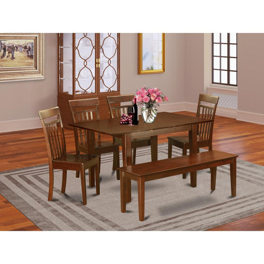 Dining Room Set Mahogany MLCA6-MAH-W By East West Furniture | Dining Sets | Modishstore