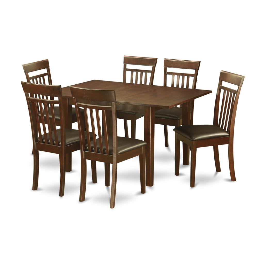 7 Pc Kitchen Nook Dining Set-Small Table And 6 Dining Chairs By East West Furniture | Dining Sets | Modishstore - 2