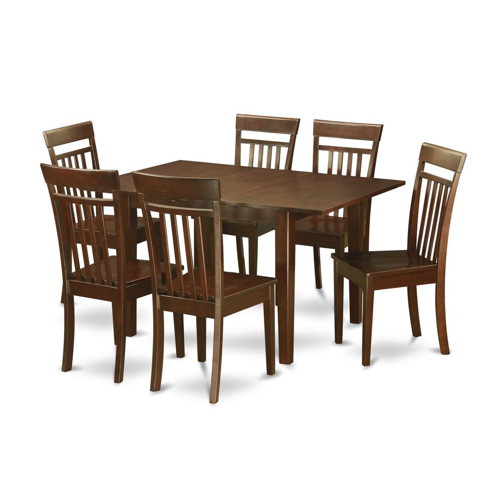 7 Pc Kitchen Nook Dining Set- Tables And 6 Kitchen Chairs By East West Furniture | Dining Sets | Modishstore - 2