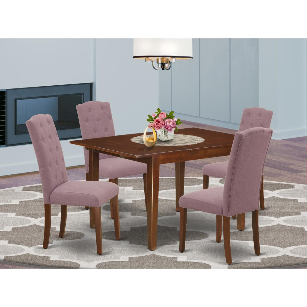 Dining Room Set Mahogany MLCE5-MAH-10 By East West Furniture | Dining Sets | Modishstore
