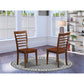 Milan Chair With Wood Seat - Mahogany Finish, Set Of 2 By East West Furniture | Dining Chairs | Modishstore