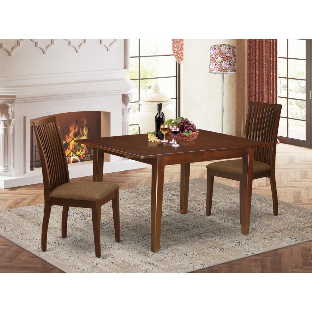 Dining Room Set Mahogany MLIP3-MAH-C By East West Furniture | Dining Sets | Modishstore