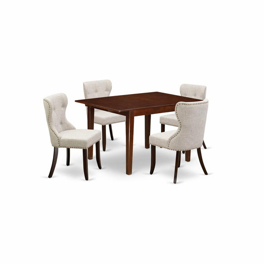 A Dining Set Of 4 Fantastic Kitchen Chairs And Dining Tables By East West Furniture | Dining Sets | Modishstore