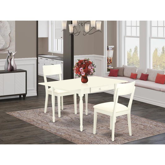 Dining Room Set Linen White MZAD3 - LWH - LC By East West Furniture | Dining Sets | Modishstore