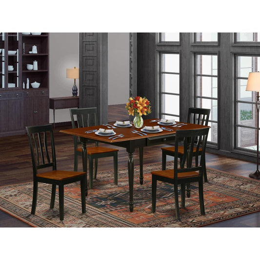 Dining Room Set Black & Cherry MZAN5 - BCH - W By East West Furniture | Dining Sets | Modishstore