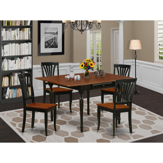 Dining Room Set Black & Cherry MZAV5 - BCH - W By East West Furniture | Dining Sets | Modishstore