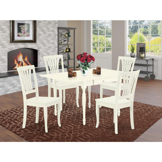 Dining Room Set Linen White MZAV5 - LWH - W By East West Furniture | Dining Sets | Modishstore