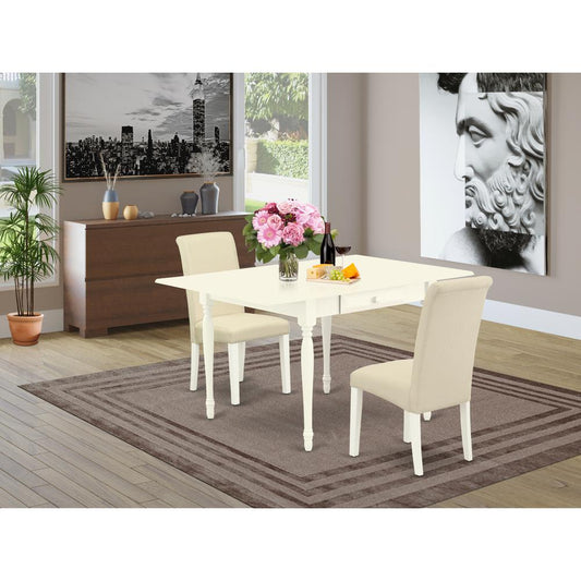 Dining Room Set Linen White MZBA3 - LWH - 01 By East West Furniture | Dining Sets | Modishstore