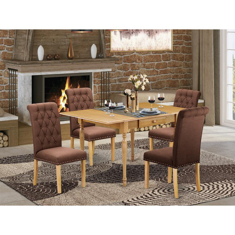 Dining Room Set Oak MZBR5 - OAK - 19 By East West Furniture | Dining Sets | Modishstore