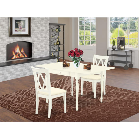 Dining Room Set Linen White MZCL3 - LWH - C By East West Furniture | Dining Sets | Modishstore