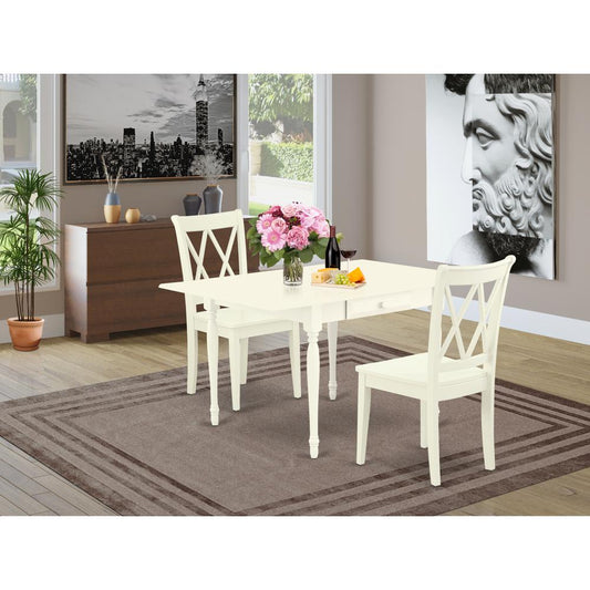 Dining Room Set Linen White MZCL3 - LWH - W By East West Furniture | Dining Sets | Modishstore