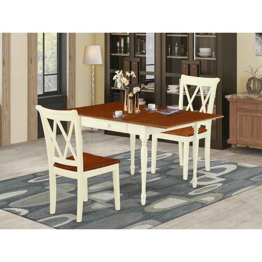 Dining Room Set Buttermilk & Cherry MZCL3 - WHI - W By East West Furniture | Dining Sets | Modishstore
