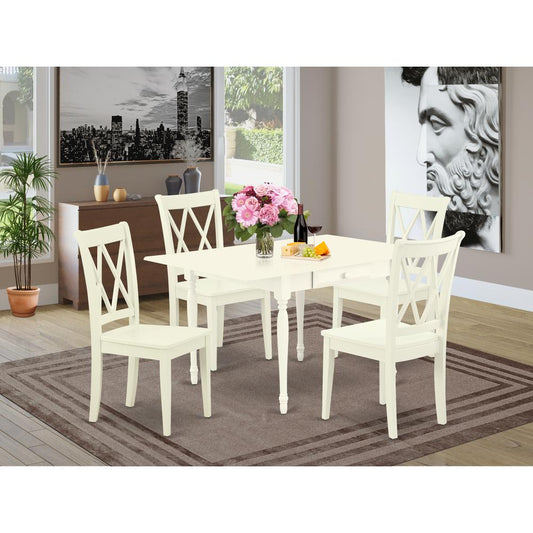 Dining Room Set Linen White MZCL5 - LWH - W By East West Furniture | Dining Sets | Modishstore