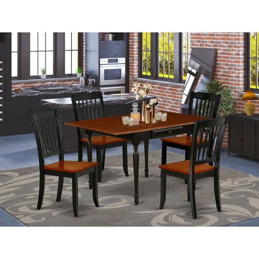Dining Room Set Black & Cherry MZDA5 - BCH - W By East West Furniture | Dining Sets | Modishstore