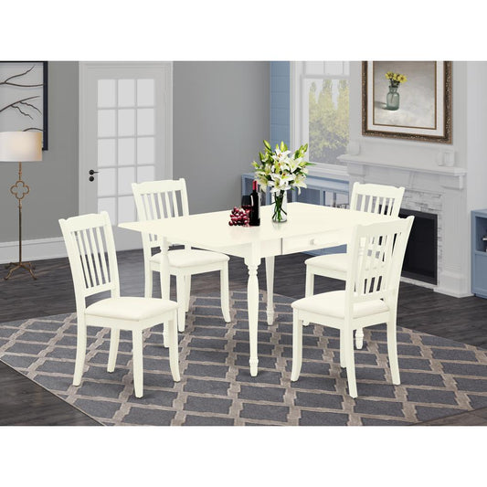 Dining Room Set Linen White MZDA5 - LWH - C By East West Furniture | Dining Sets | Modishstore