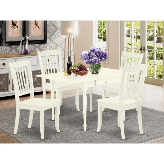Dining Room Set Linen White MZDA5 - LWH - W By East West Furniture | Dining Sets | Modishstore