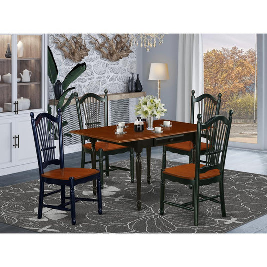 Dining Room Set Black & Cherry MZDO5 - BCH - W By East West Furniture | Dining Sets | Modishstore