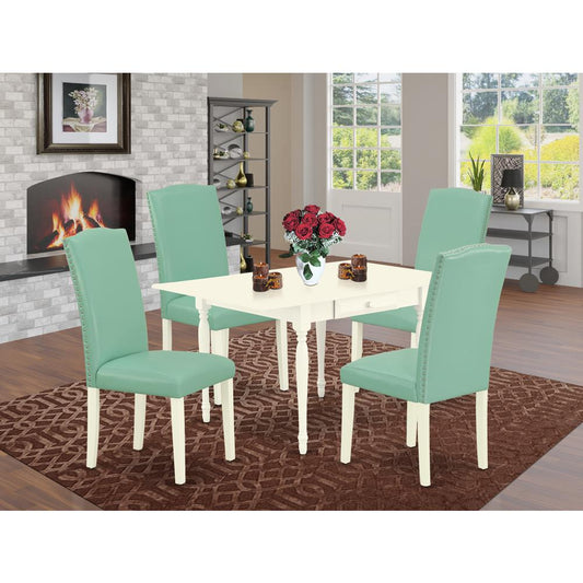 Dining Room Set Linen White MZEN5 - LWH - 57 By East West Furniture | Dining Sets | Modishstore