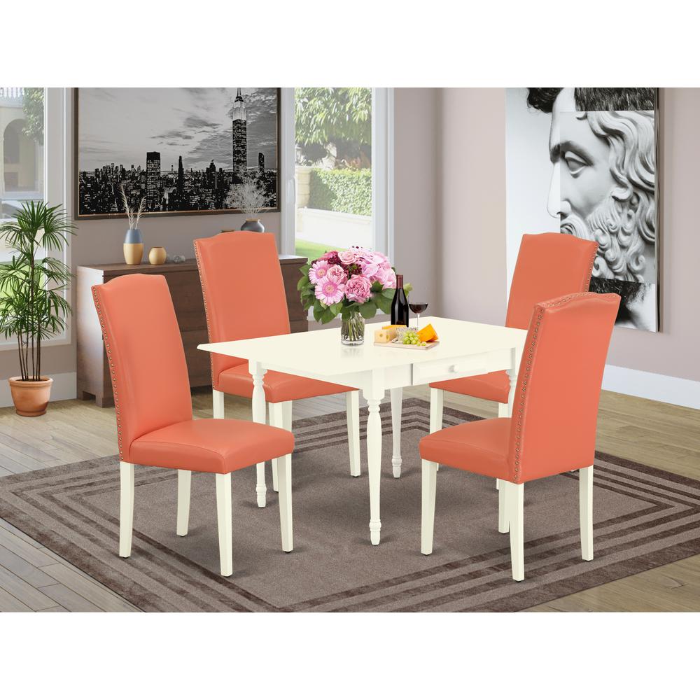 Dining Room Set Linen White MZEN5 - LWH - 78 By East West Furniture | Dining Sets | Modishstore