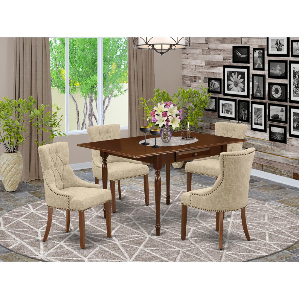 Dining Room Set Mahogany MZFR5 - MAH - 05 By East West Furniture | Dining Sets | Modishstore