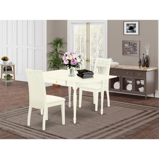 Dining Room Set Linen White MZIP3 - LWH - C By East West Furniture | Dining Sets | Modishstore