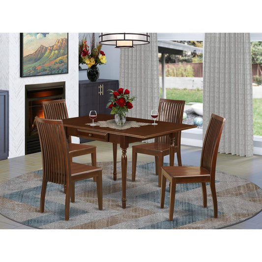Dining Room Set Mahogany MZIP5 - MAH - W By East West Furniture | Dining Sets | Modishstore