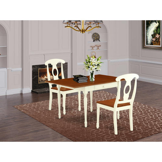 Dining Room Set Buttermilk & Cherry MZKE3 - WHI - W By East West Furniture | Dining Sets | Modishstore