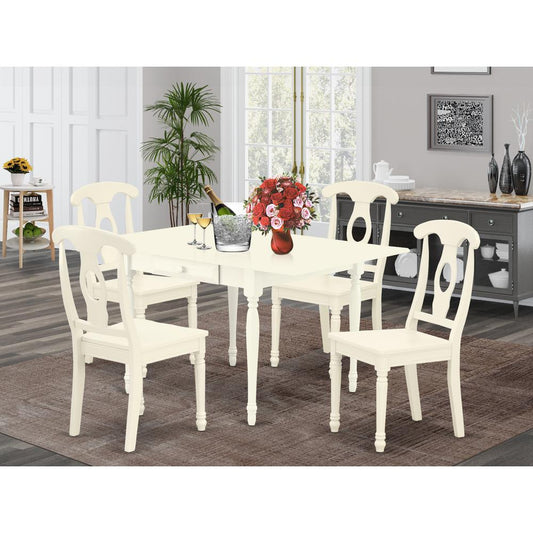 Dining Room Set Linen White MZKE5 - LWH - W By East West Furniture | Dining Sets | Modishstore