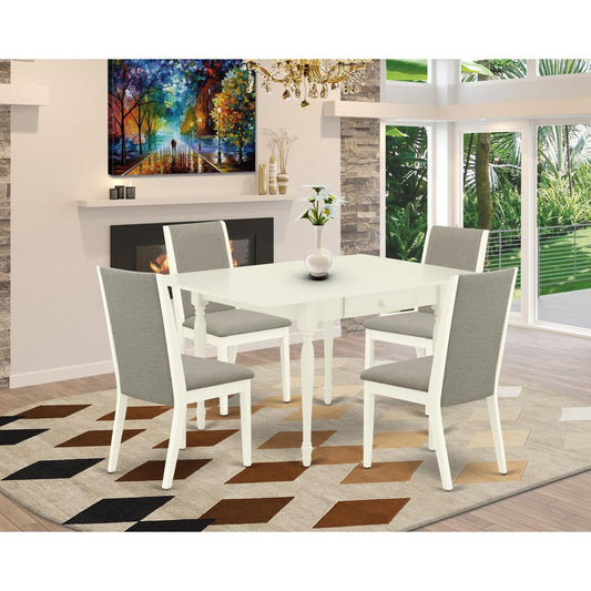Dining Room Set Linen White MZLA5 - LWH - 06 By East West Furniture | Dining Sets | Modishstore