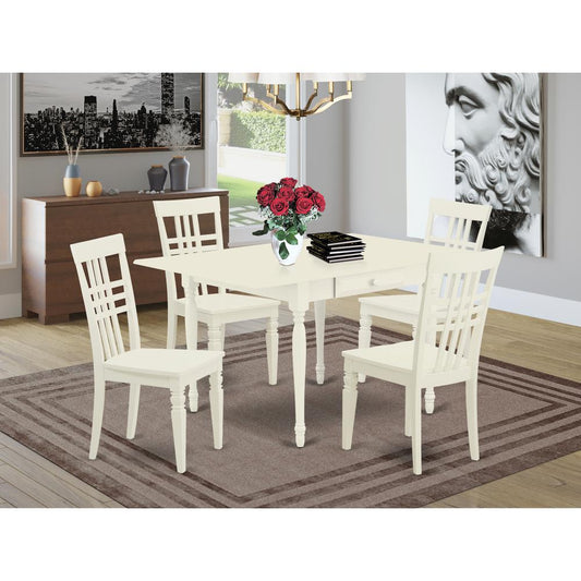 Dining Room Set Linen White MZLG5 - LWH - W By East West Furniture | Dining Sets | Modishstore