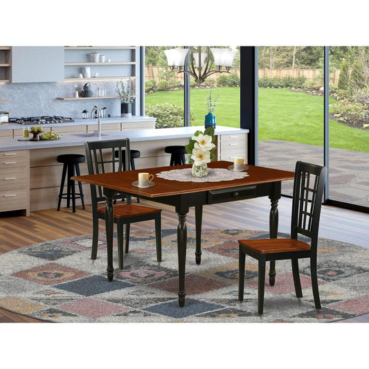 Dining Room Set Black & Cherry MZNI3 - BCH - W By East West Furniture | Dining Sets | Modishstore