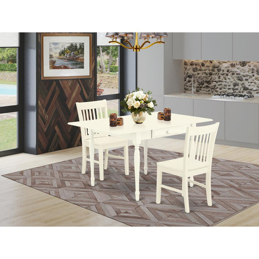 Dining Room Set Linen White MZNO3 - LWH - W By East West Furniture | Dining Sets | Modishstore