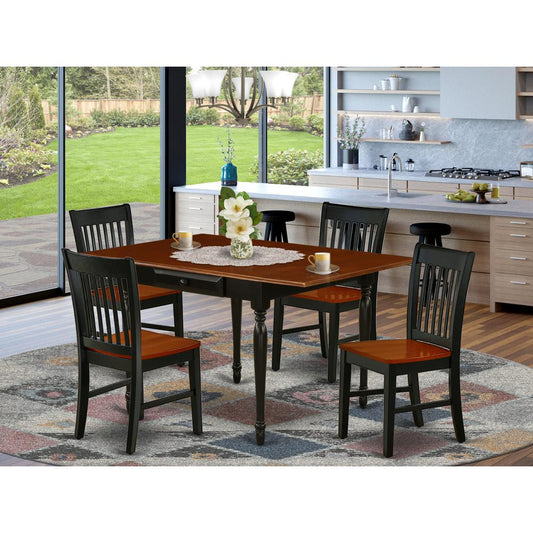 Dining Room Set Black & Cherry MZNO5 - BCH - W By East West Furniture | Dining Sets | Modishstore