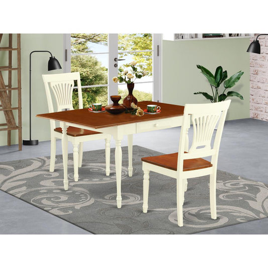 Dining Room Set Buttermilk & Cherry MZPL3 - WHI - W By East West Furniture | Dining Sets | Modishstore